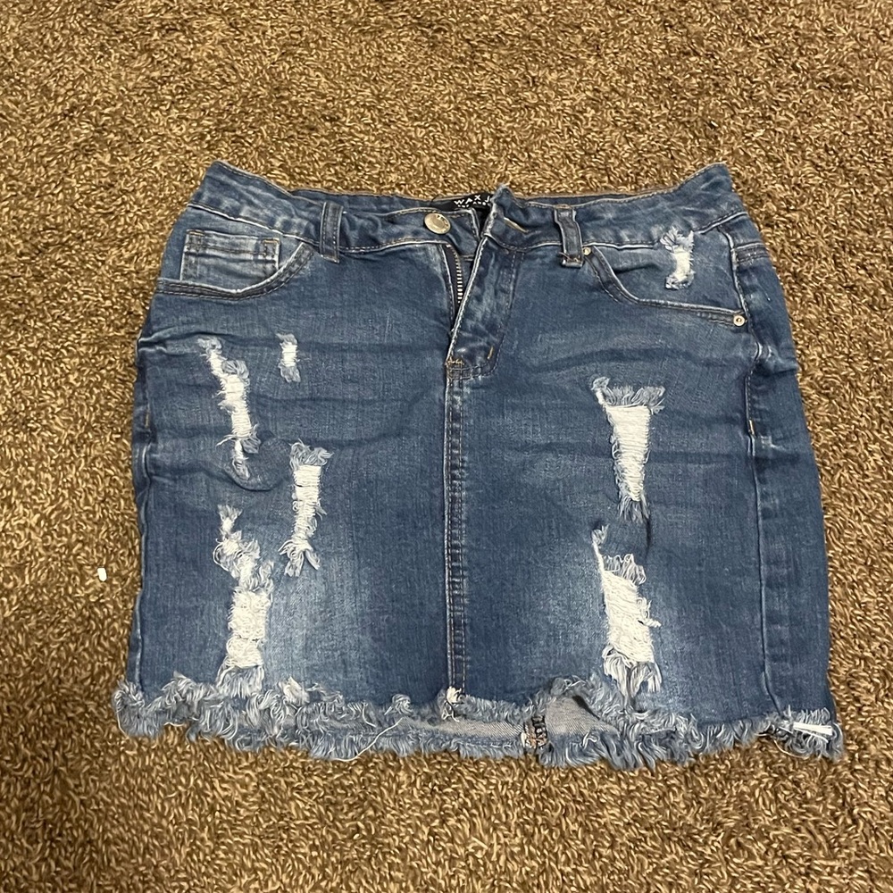 Blue jean skirt size small